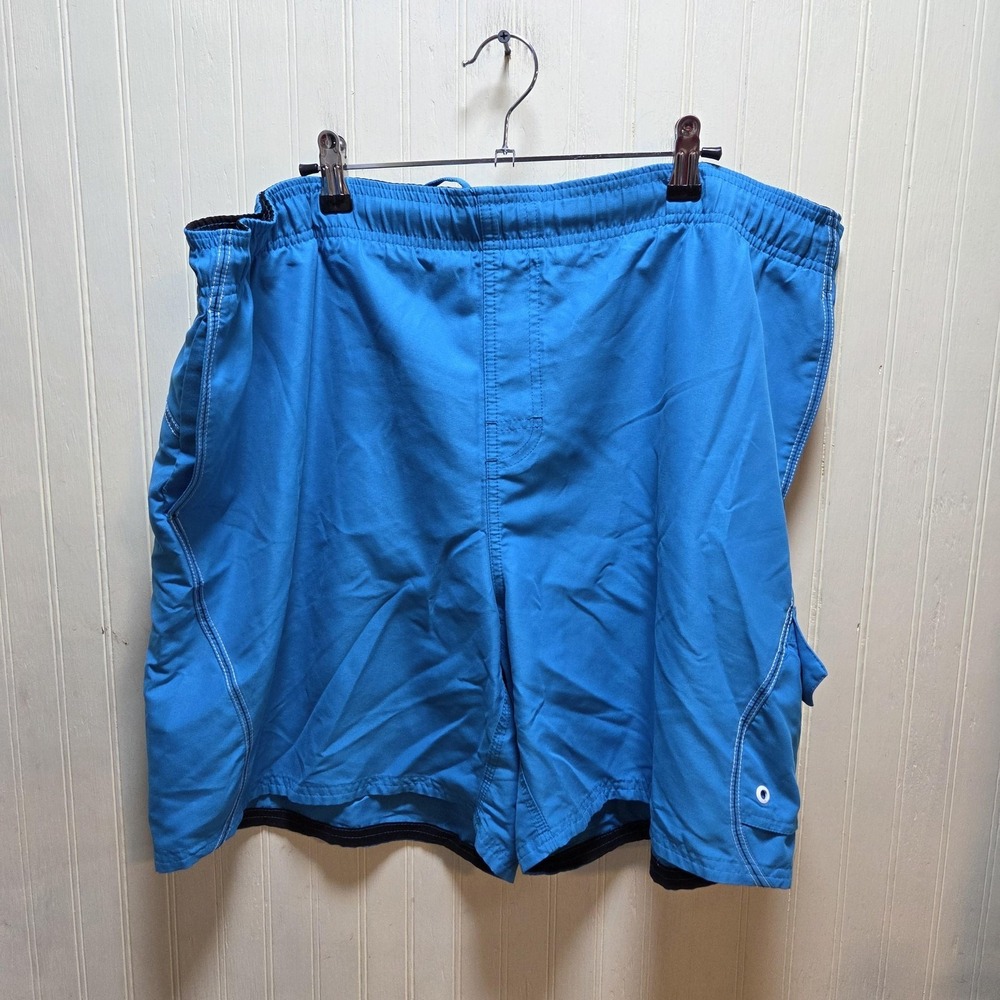 Nike Swim Trunks Mens 2XL Blue Lined Board Shorts Quick Dry Elastic Waist